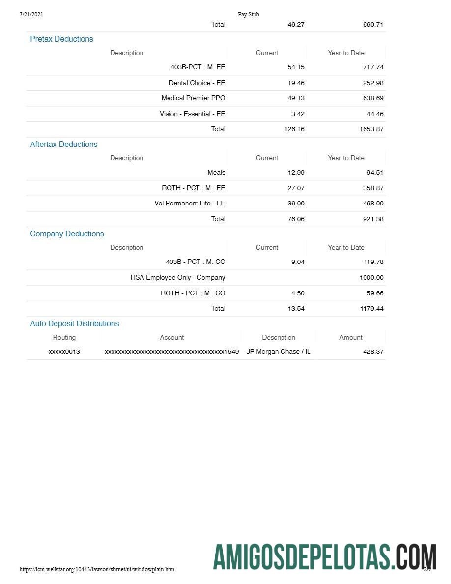 Imprimível Modelo de recibo de pagamento do WELLSTAR HEALTH SYSTEM em formatos Word e PDF.pdf, 2
